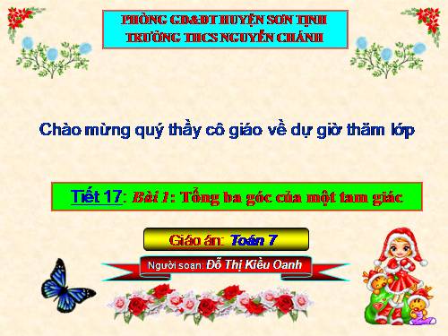 Chương II. §1. Tổng ba góc của một tam giác