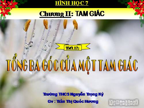 Chương II. §1. Tổng ba góc của một tam giác