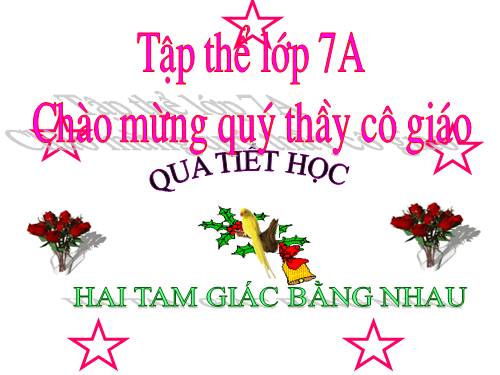 Chương II. §2. Hai tam giác bằng nhau