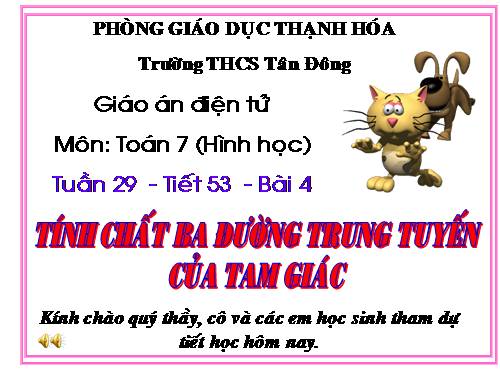 Chương III. §4. Tính chất ba đường trung tuyến của tam giác