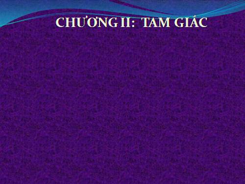 Chương II. §1. Tổng ba góc của một tam giác