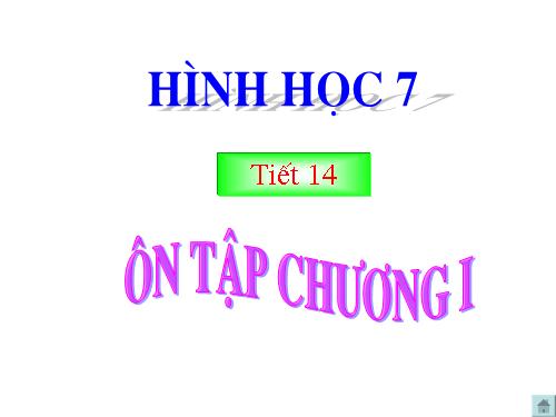 Ôn tập Chương I. Đường thẳng vuông góc. Đường thẳng song song