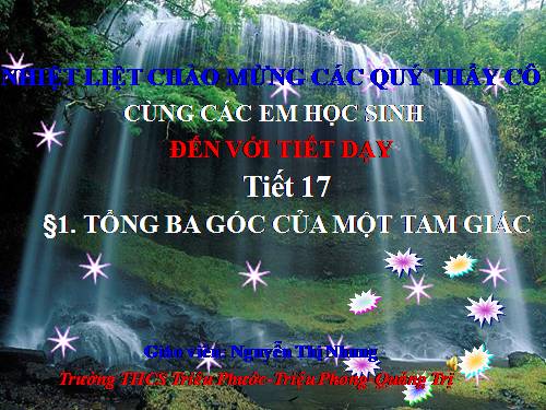 Chương II. §1. Tổng ba góc của một tam giác