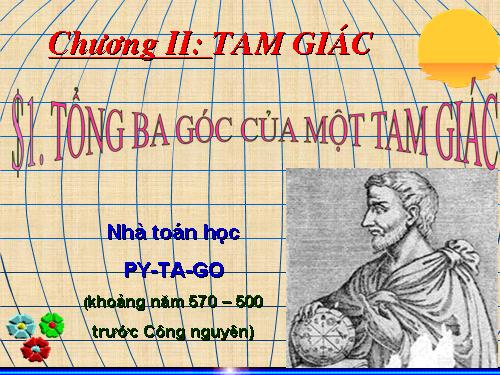 Chương II. §1. Tổng ba góc của một tam giác