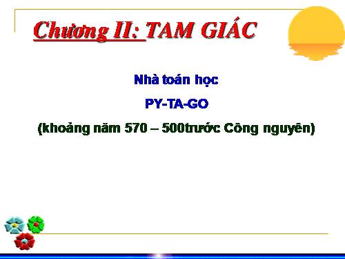 Chương II. §1. Tổng ba góc của một tam giác