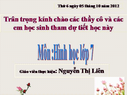 Chương I. §7. Định lí