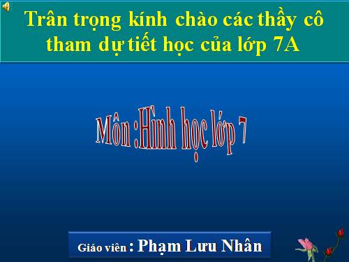 Chương I. §7. Định lí