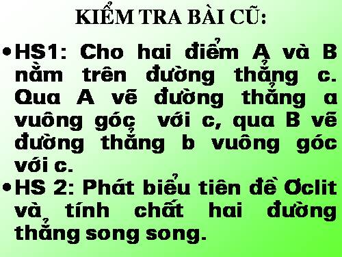 Chương I. §6. Từ vuông góc đến song song