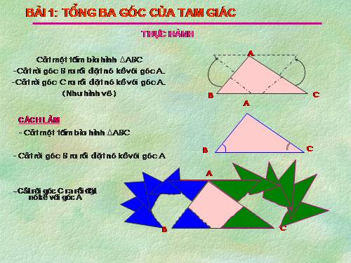 Chương II. §1. Tổng ba góc của một tam giác