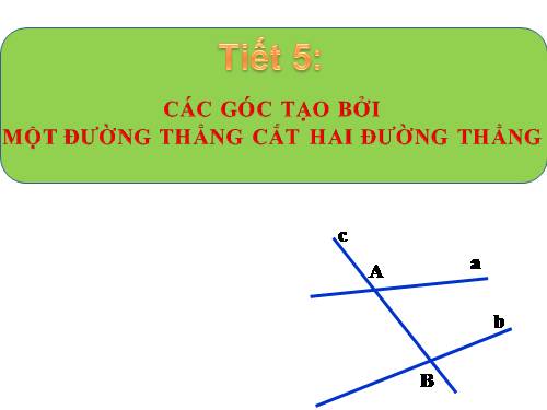 Chương I. §3. Các góc tạo bởi một đường thẳng cắt hai đường thẳng