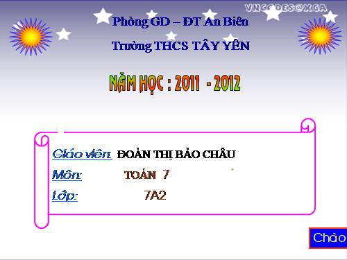 Chương III. §7. Tính chất đường trung trực của một đoạn thẳng