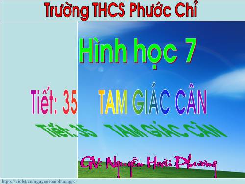 Chương II. §6. Tam giác cân