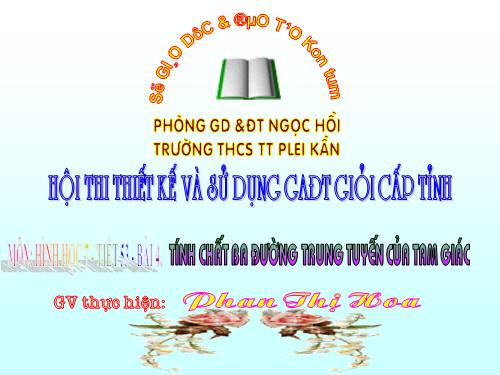 Chương III. §4. Tính chất ba đường trung tuyến của tam giác