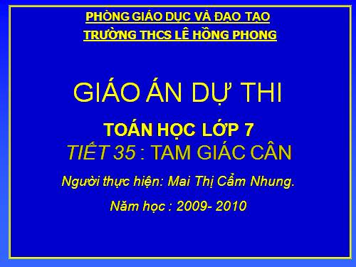 Chương II. §6. Tam giác cân