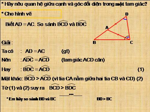 Chương III. §3. Quan hệ giữa ba cạnh của một tam giác. Bất đẳng thức tam giác