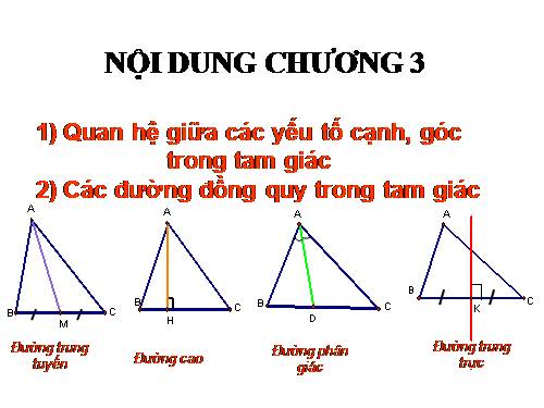 Chương III. §1. Quan hệ giữa góc và cạnh đối diện trong một tam giác