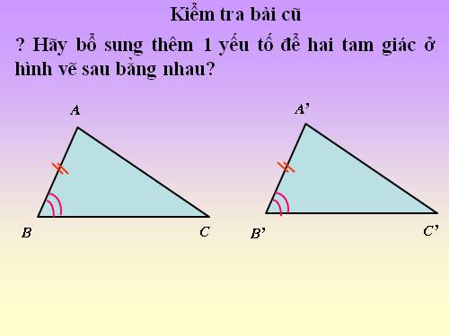 Chương II. §5. Trường hợp bằng nhau thứ ba của tam giác: góc-cạnh-góc (g.c.g)