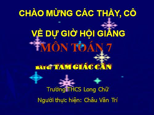 Chương II. §6. Tam giác cân