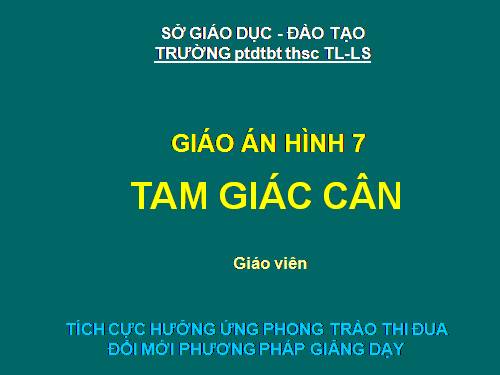 Chương II. §6. Tam giác cân