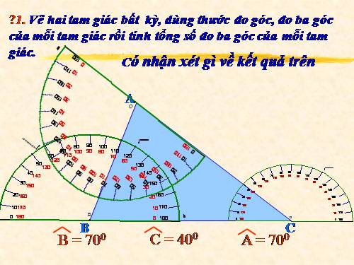 Chương II. §1. Tổng ba góc của một tam giác