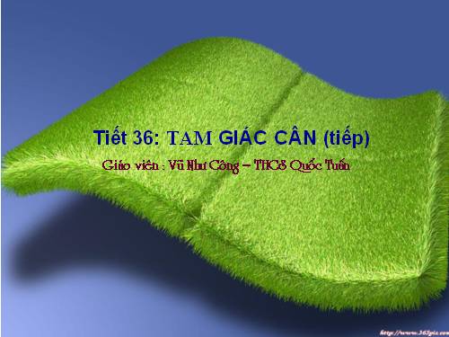 Chương II. §6. Tam giác cân