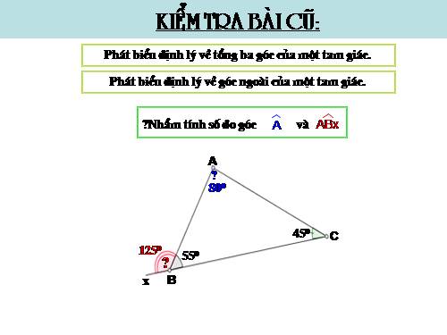 Chương II. §1. Tổng ba góc của một tam giác