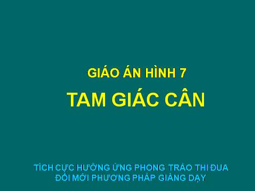 Chương II. §6. Tam giác cân