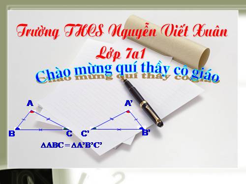 Chương II. §3. Trường hợp bằng nhau thứ nhất của tam giác: cạnh-cạnh-cạnh (c.c.c)