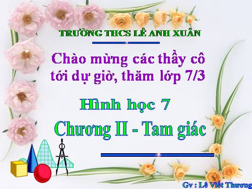 Chương II. §1. Tổng ba góc của một tam giác