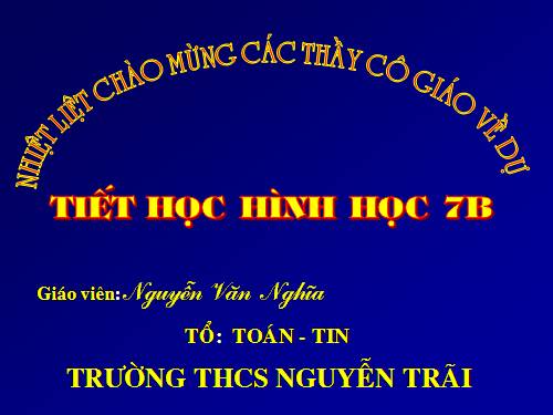 Chương II. §1. Tổng ba góc của một tam giác