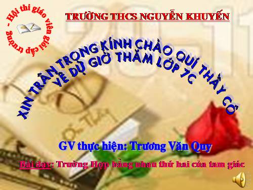 Chương II. §4. Trường hợp bằng nhau thứ hai của tam giác: cạnh-góc-cạnh (c.g.c)