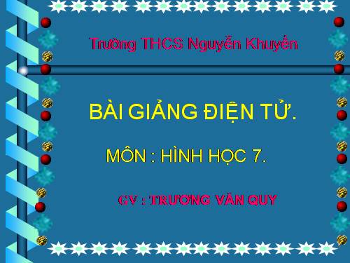 Chương I. §6. Từ vuông góc đến song song