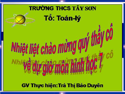 Chương II. §1. Tổng ba góc của một tam giác