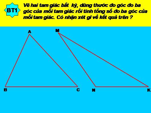 Chương II. §1. Tổng ba góc của một tam giác