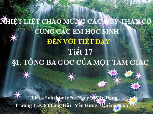 Chương II. §1. Tổng ba góc của một tam giác