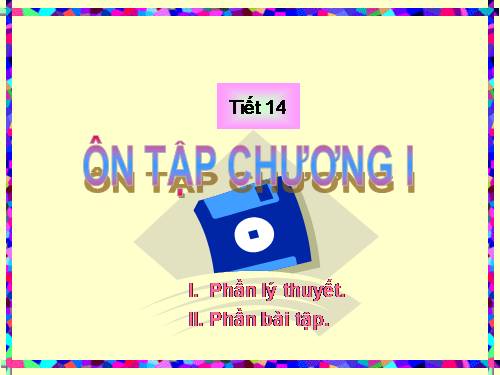 Ôn tập Chương I. Đường thẳng vuông góc. Đường thẳng song song