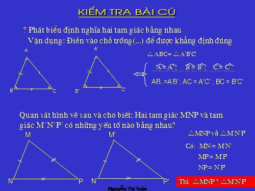 Chương II. §3. Trường hợp bằng nhau thứ nhất của tam giác: cạnh-cạnh-cạnh (c.c.c)