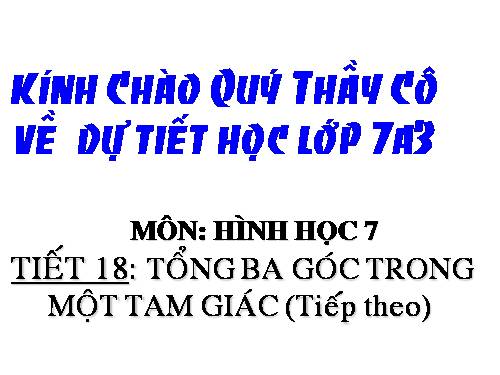 Chương II. §1. Tổng ba góc của một tam giác