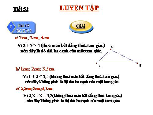 Các bài Luyện tập