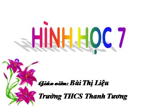 Chương II. §2. Hai tam giác bằng nhau