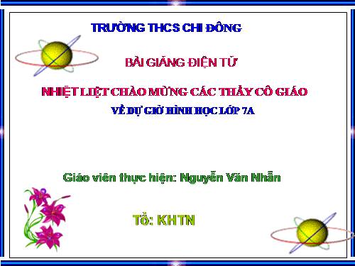 Chương II. §1. Tổng ba góc của một tam giác