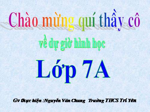 Chương II. §2. Hai tam giác bằng nhau