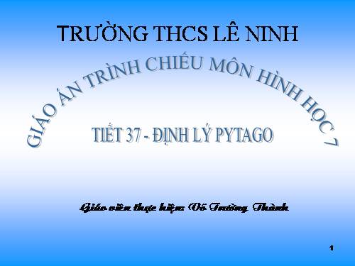 Chương II. §7. Định lí Py-ta-go