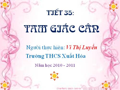 Chương II. §6. Tam giác cân