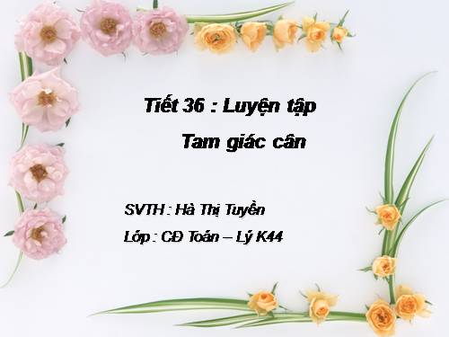 Chương II. §6. Tam giác cân