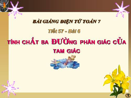 Chương III. §6. Tính chất ba đường phân giác của tam giác