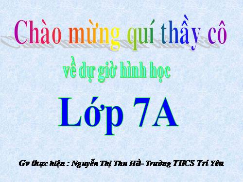 Chương II. §2. Hai tam giác bằng nhau