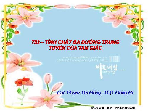 Chương III. §4. Tính chất ba đường trung tuyến của tam giác