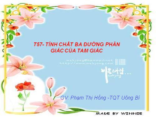 Chương III. §6. Tính chất ba đường phân giác của tam giác