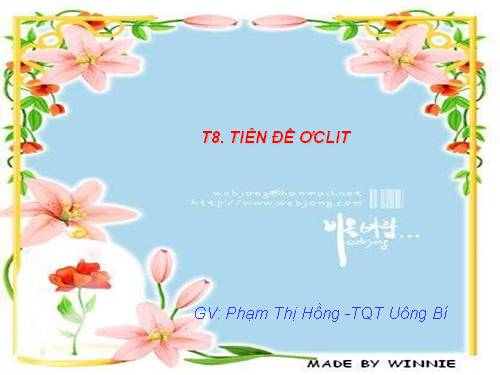 Chương I. §5. Tiên đề Ơ-clit về đường thẳng song song